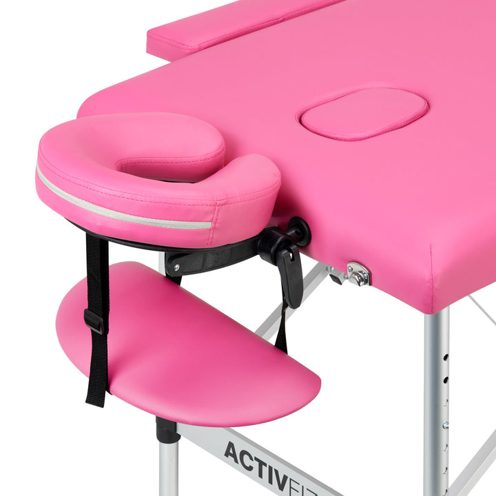 Table de massage Pliante Komfort Activ Fizjo 2 Zones Aluminium Rose 3