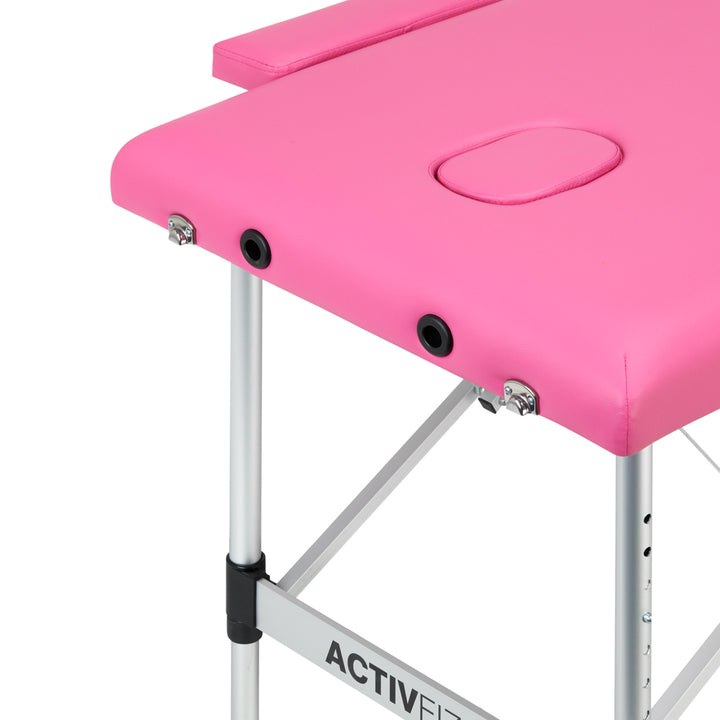 Table de massage Pliante Komfort Activ Fizjo 2 Zones Aluminium Rose 5