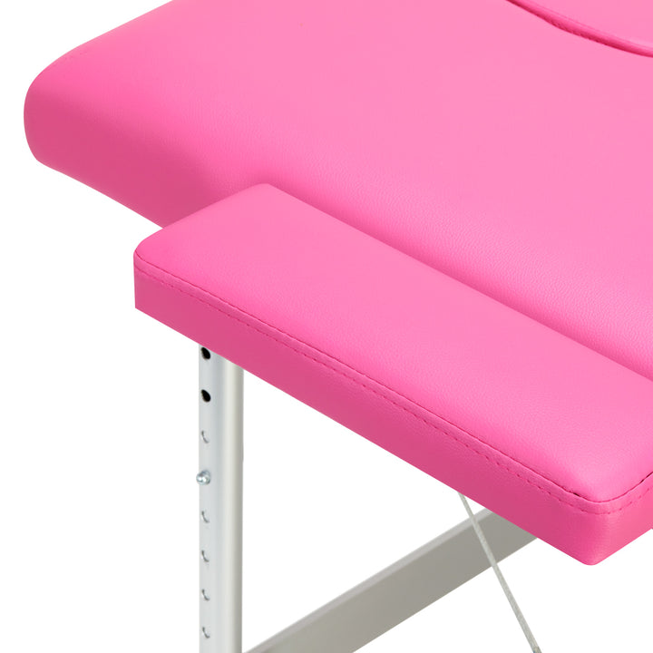 Table de massage Pliante Komfort Activ Fizjo 2 Zones Aluminium Rose 6