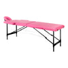 Table de massage Pliante Komfort Activ Fizjo 2 Zones Aluminium Rose-Noir