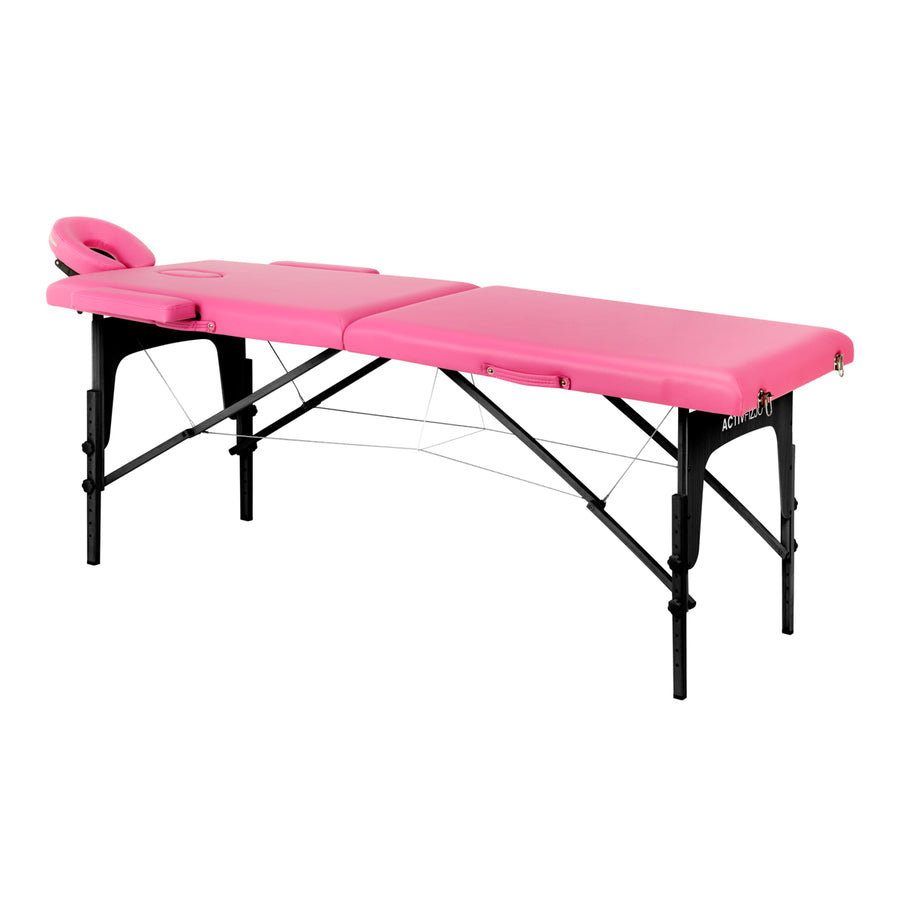 Table de massage Pliante Komfort Activ Fizjo 2 Zones Bois Rose-Noir 1