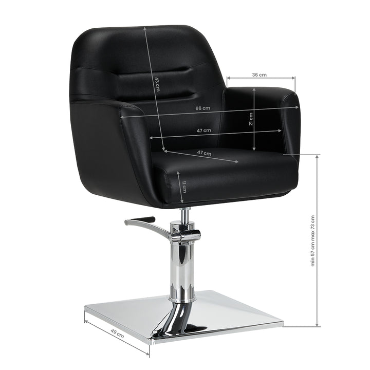 Fauteuil de Coiffeur Gabbiano Monaco Noir