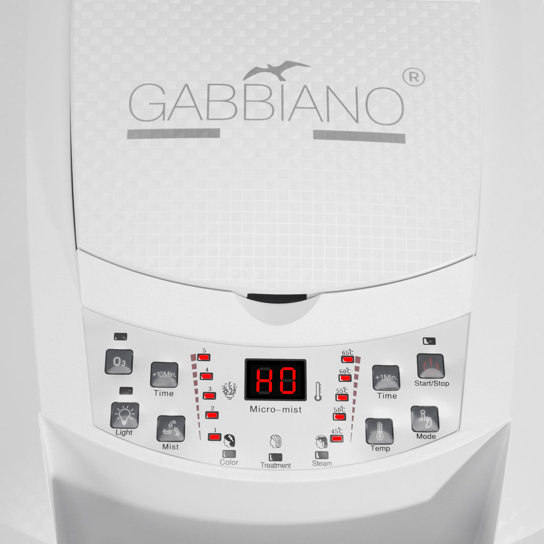 Casque Vapeur sur Pied Gabbiano 408D avec Ozonisation Active Blanc