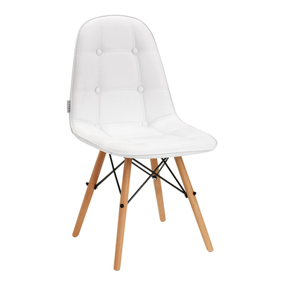 Chaise Réglable 4Rico QS-185 Cuir écologique Blanc