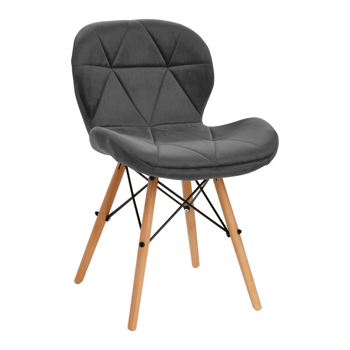 Chaise Réglable 4Rico QS-186 Velours Gris