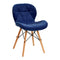 Chaise Réglable 4Rico QS-186 Velours Bleu marine