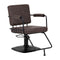 Fauteuil de Coiffeur Gabbiano Katania Loft Vieux cuir Bronze foncé