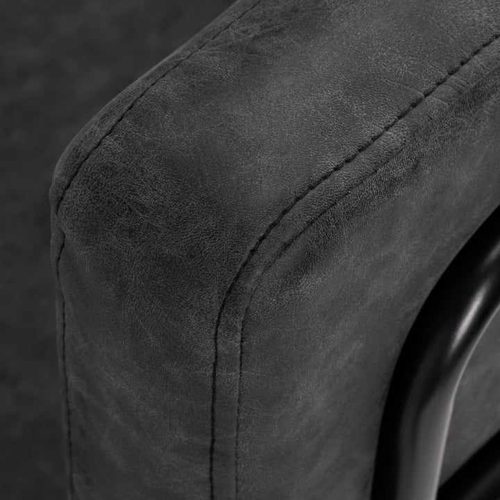 Fauteuil de Coiffeur Gabbiano Katania Loft Vieux cuir Noir
