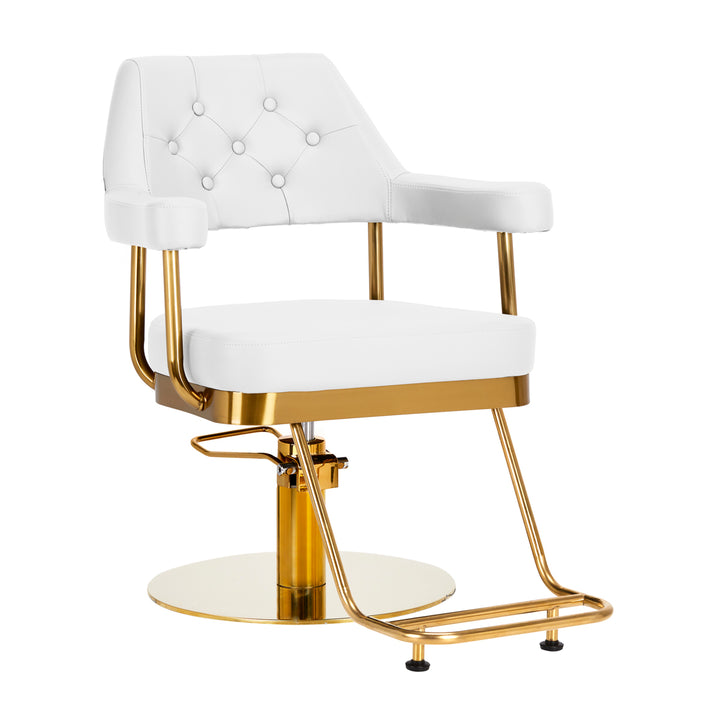 Fauteuil de Coiffeur Gabbiano Granada Or-Blanc