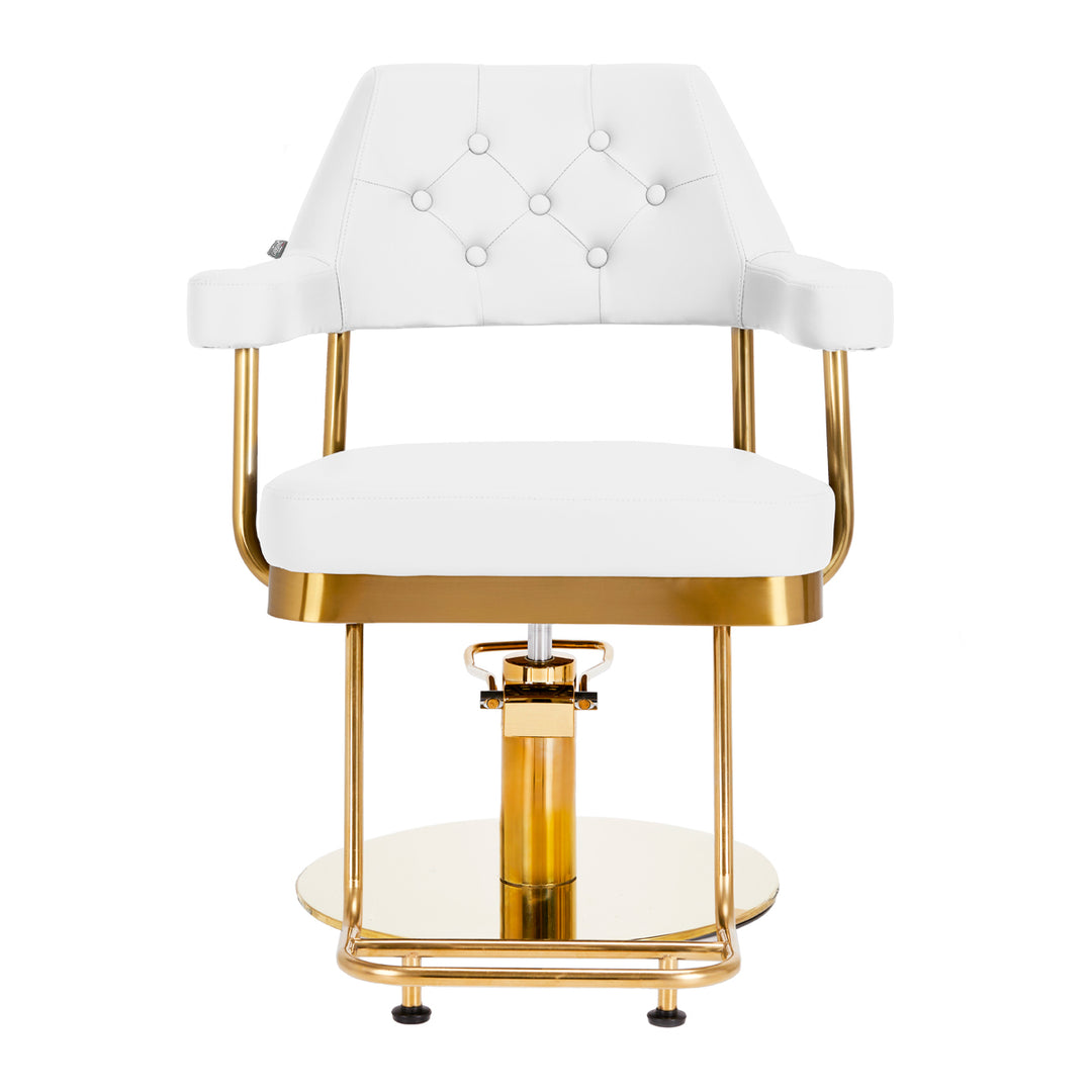Fauteuil de Coiffeur Gabbiano Granada Or-Blanc