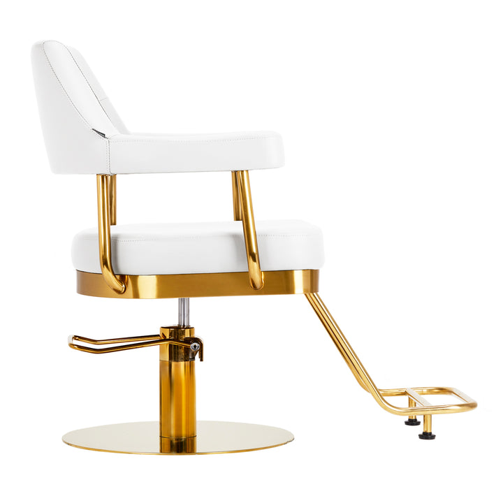 Fauteuil de Coiffeur Gabbiano Granada Or-Blanc