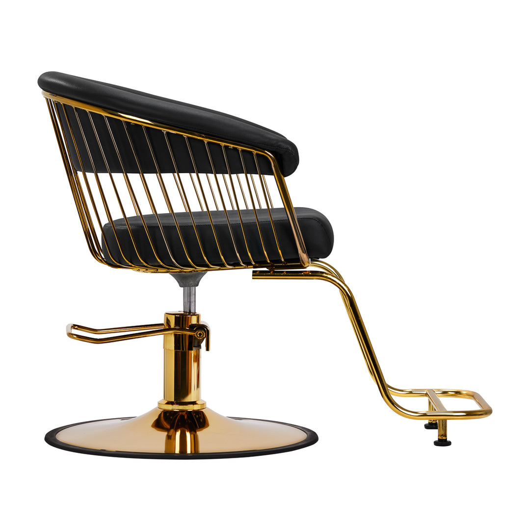 Fauteuil de Coiffeur Hair System Lille Or Noir 3