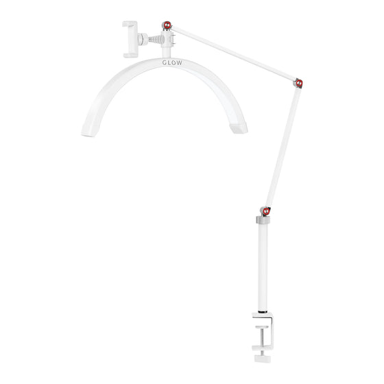 Lampe Esthétique avec Pince et Intensité et Couleur Réglables Glow MX3 Blanc Mat