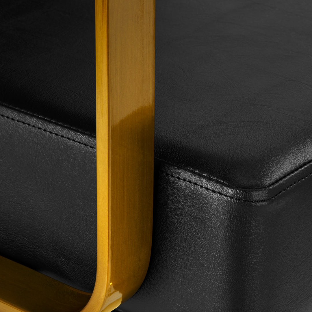 Fauteuil de Coiffeur Gabbiano Genua Or Noir