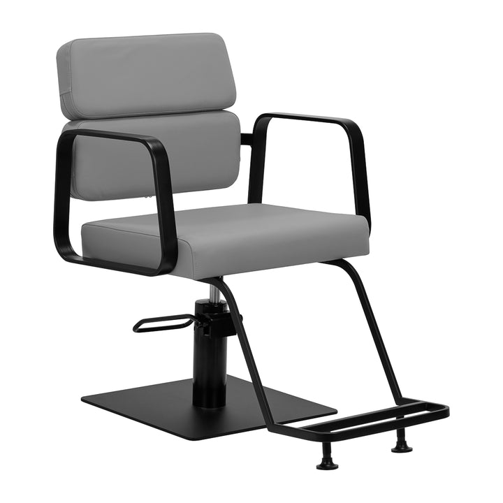 Fauteuil de Coiffeur Gabbiano Porto Noir-Gris
