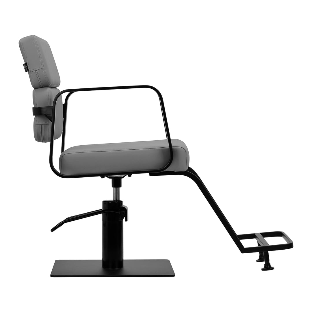 Fauteuil de Coiffeur Gabbiano Porto Noir-Gris