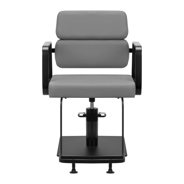 Fauteuil de Coiffeur Gabbiano Porto Noir-Gris