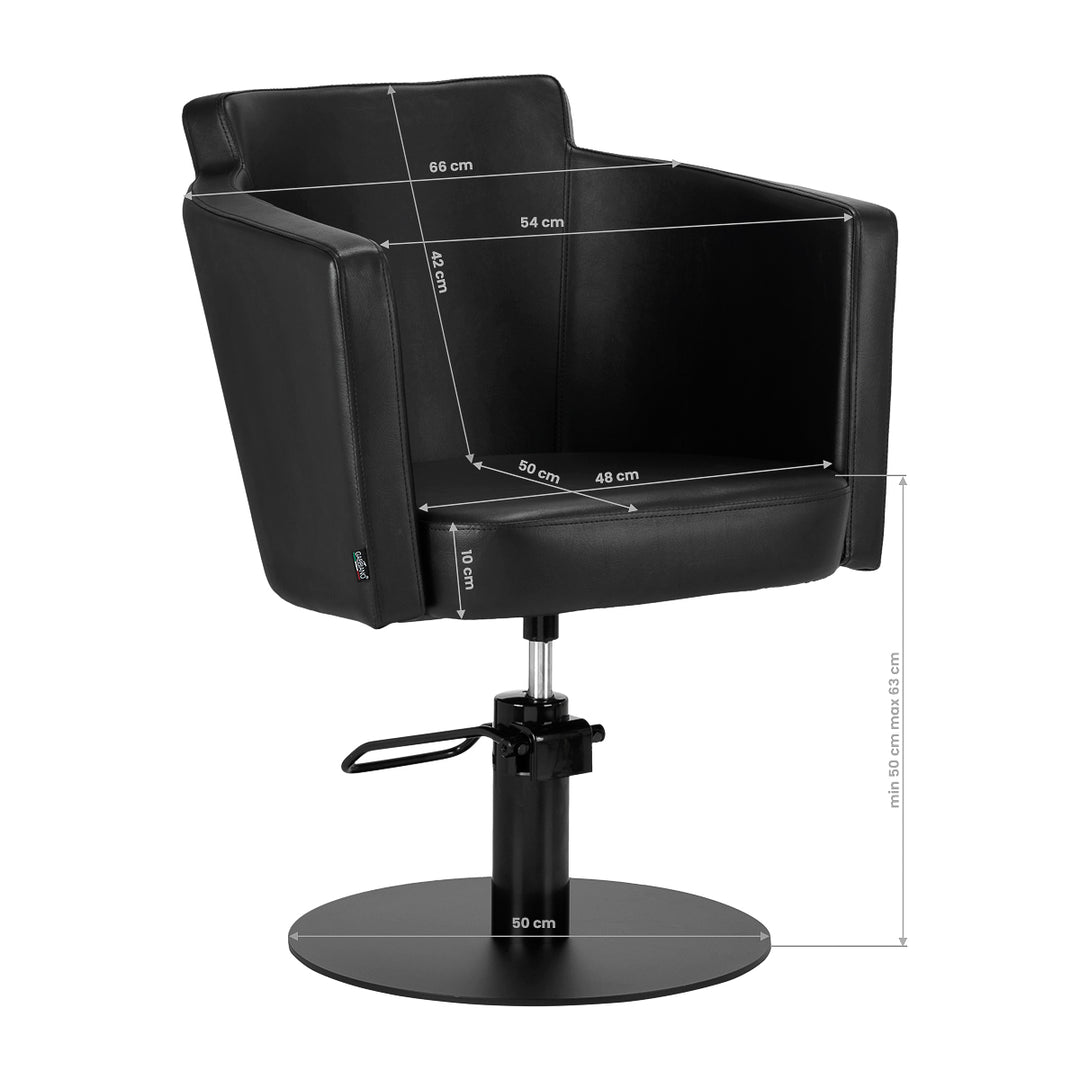 Fauteuil de Coiffeur Gabbiano Roma Noir