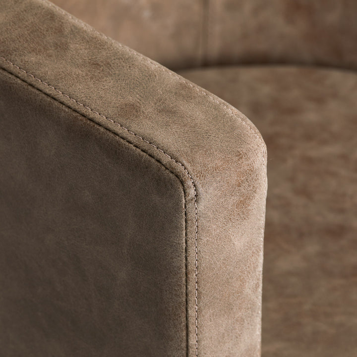 Fauteuil de Coiffeur Gabbiano Roma Vieux Marron