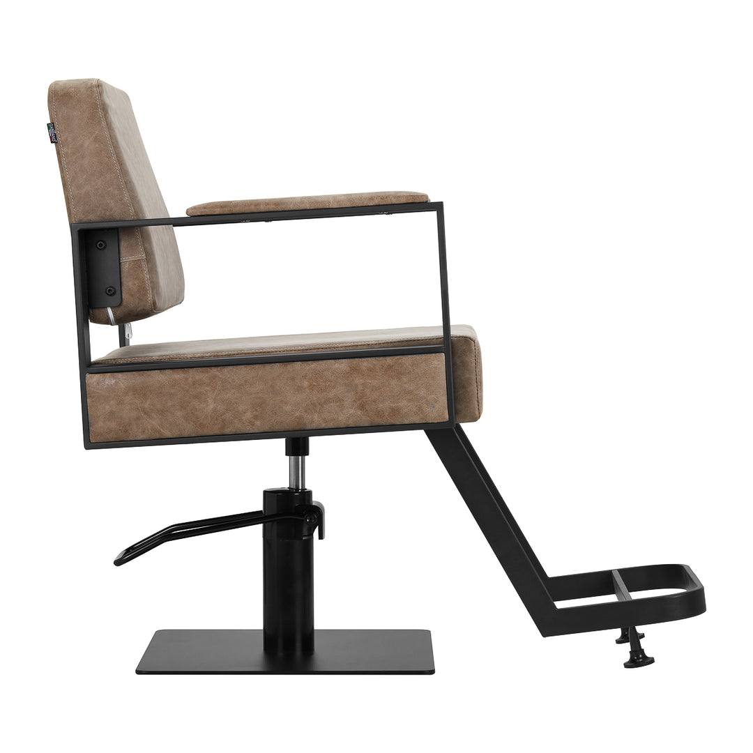 Fauteuil de Coiffeur Gabbiano Modena Vieux Marron
