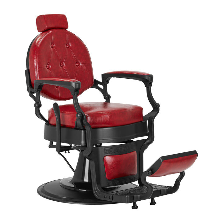 Fauteuil de barbier Gabbiano President Rouge 1