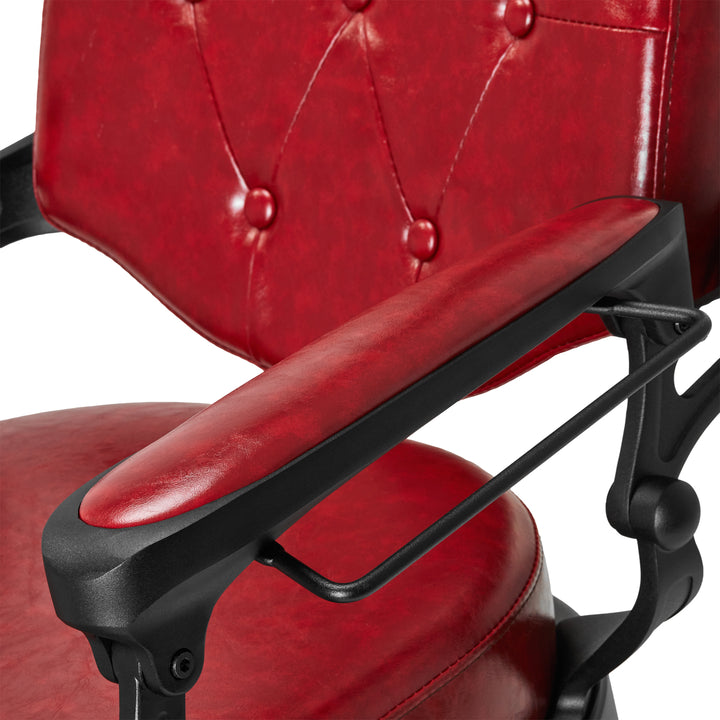 Fauteuil de barbier Gabbiano President Rouge 9