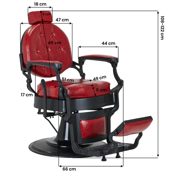 Fauteuil Barbier Gabbiano President Rouge - image 19