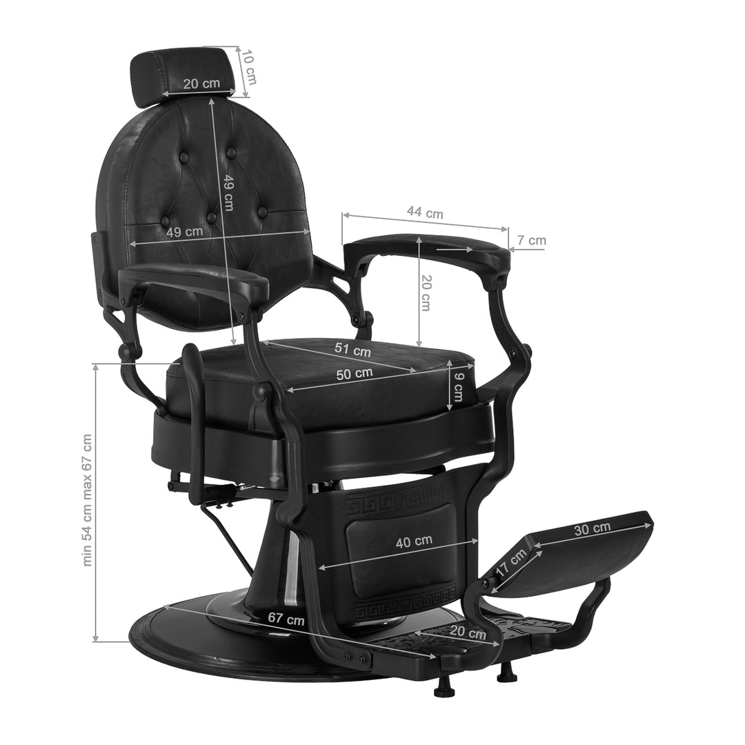 Fauteuil Barbier Gabbiano President Noir - image 18