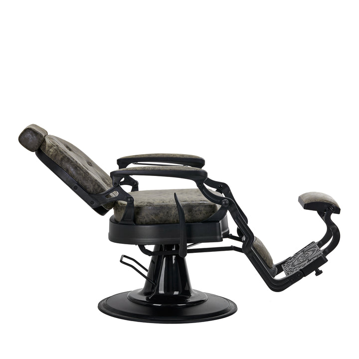 Fauteuil Barbier Gabbiano President Cuir ancien Vert - image 3