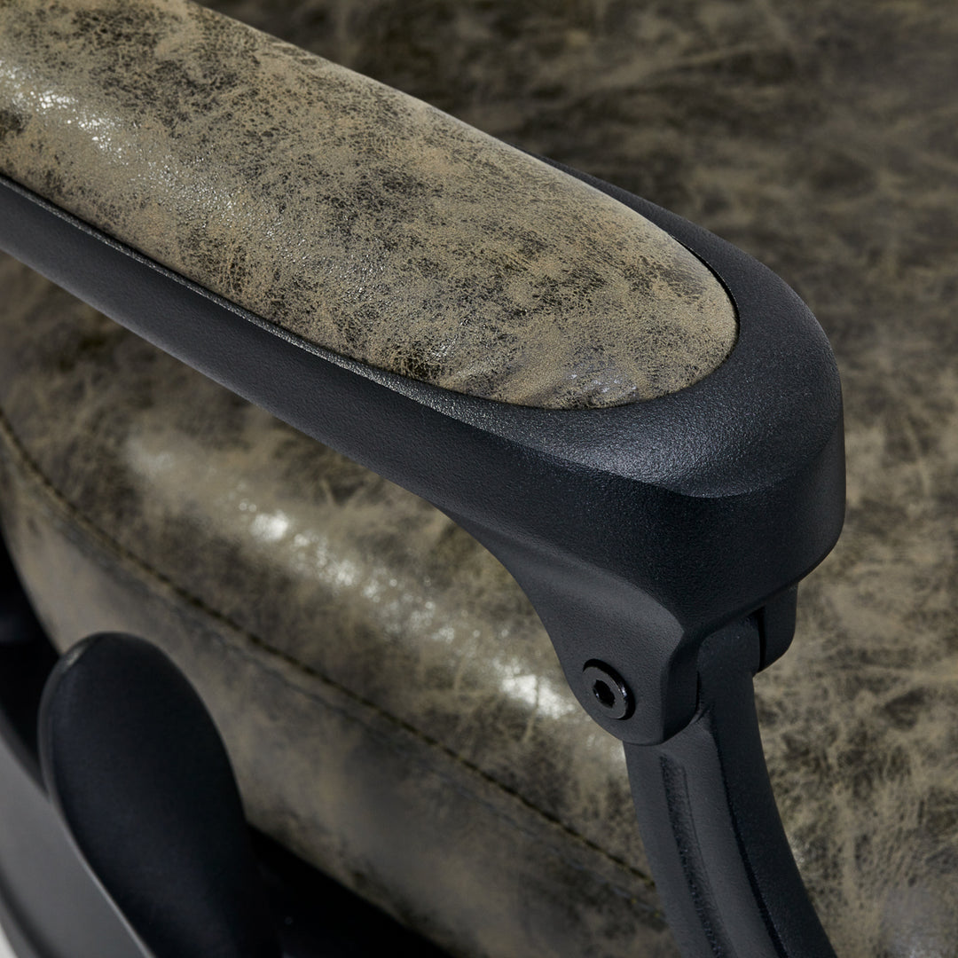 Fauteuil Barbier Gabbiano President Cuir ancien Vert - image 6