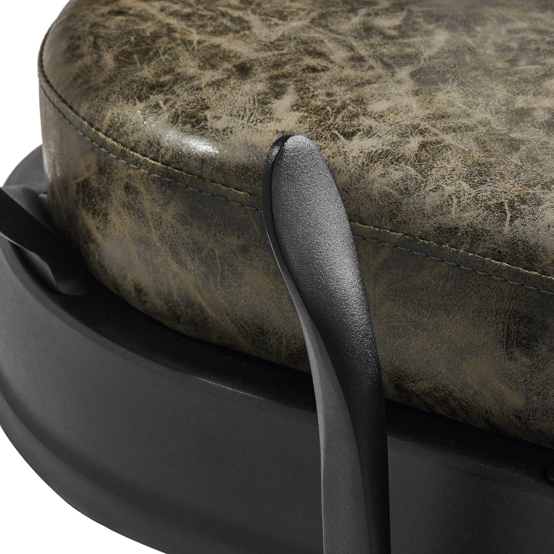 Fauteuil Barbier Gabbiano President Cuir ancien Vert - image 8