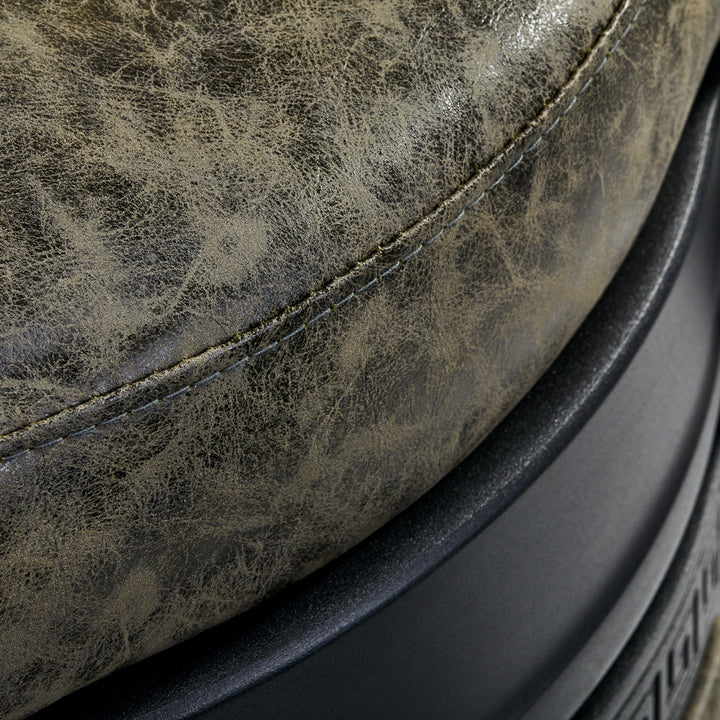 Fauteuil Barbier Gabbiano President Cuir ancien Vert - image 9