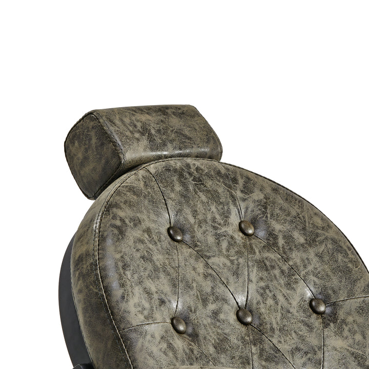 Fauteuil Barbier Gabbiano President Cuir ancien Vert - image 14