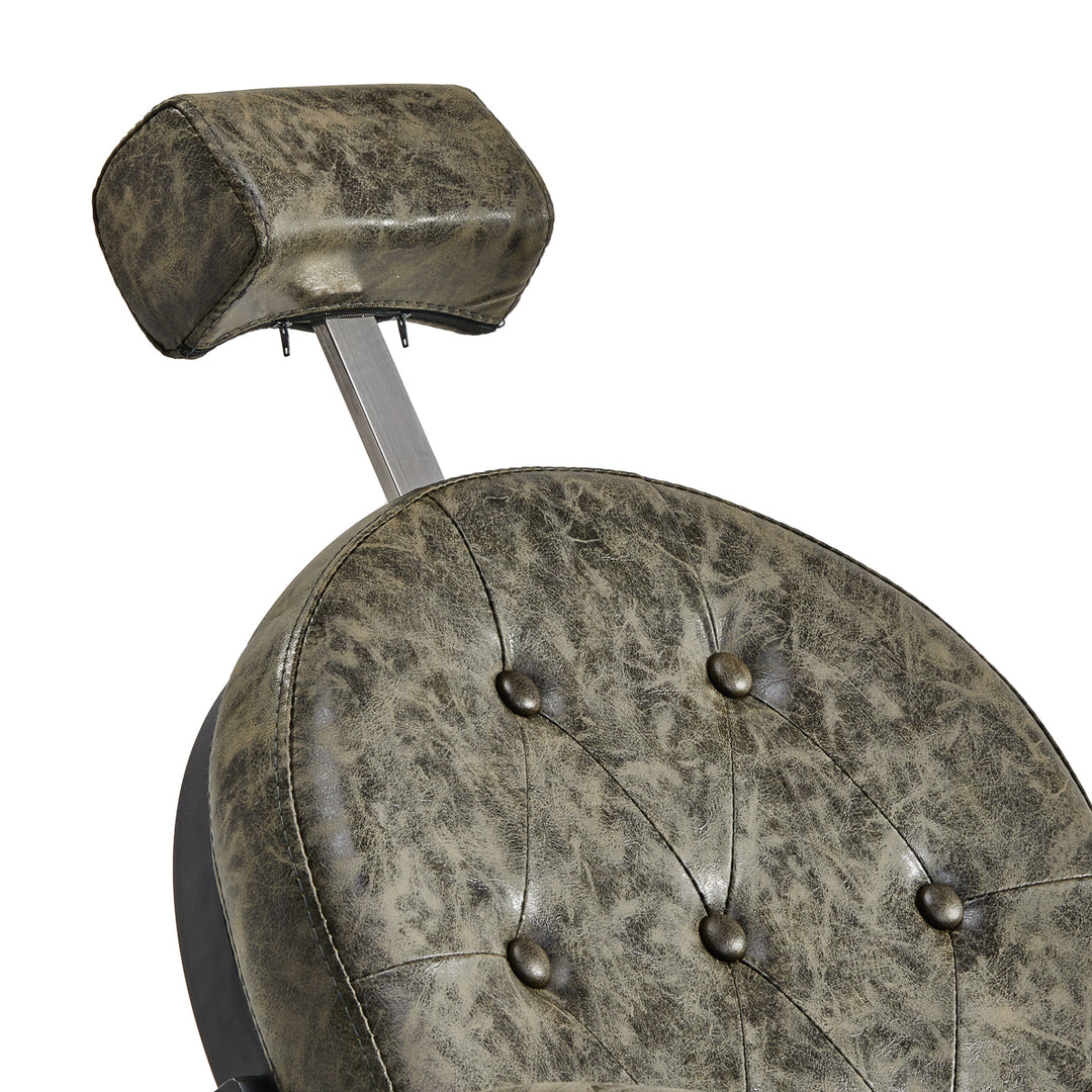 Fauteuil Barbier Gabbiano President Cuir ancien Vert - image 15