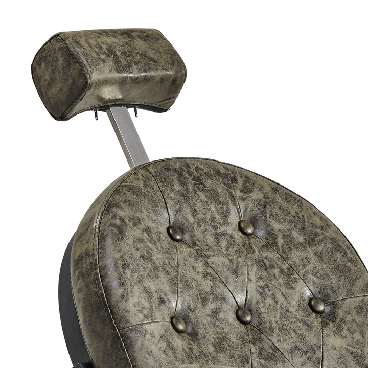 Fauteuil Barbier Gabbiano President Cuir ancien Vert - image 15