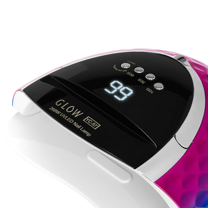 Lampe UV Ongles LED Glow YC57 268W Rose-Bleu