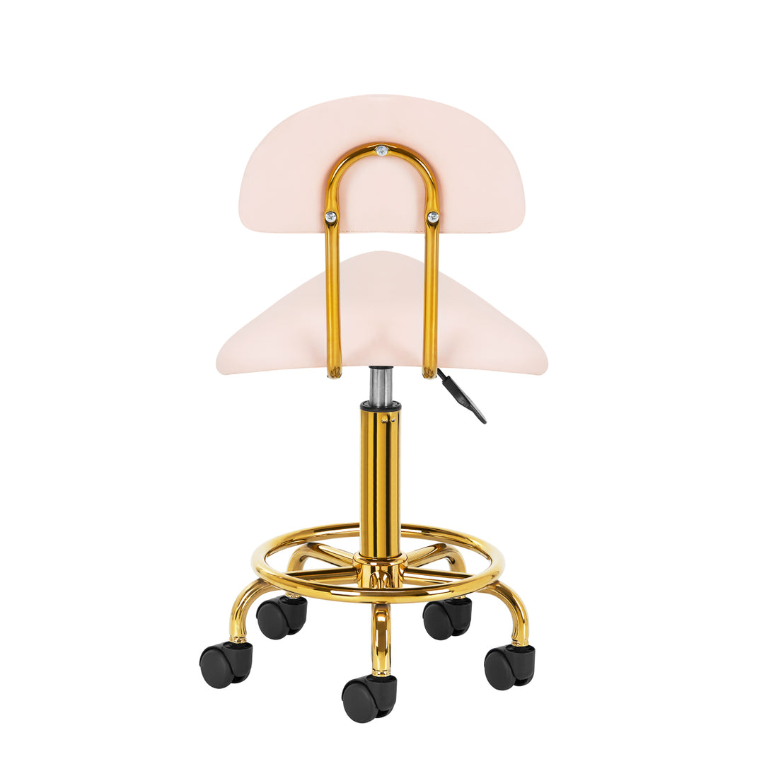 Tabouret Selle avec Dossier Réglable Giovanni 1004 Or-Rose