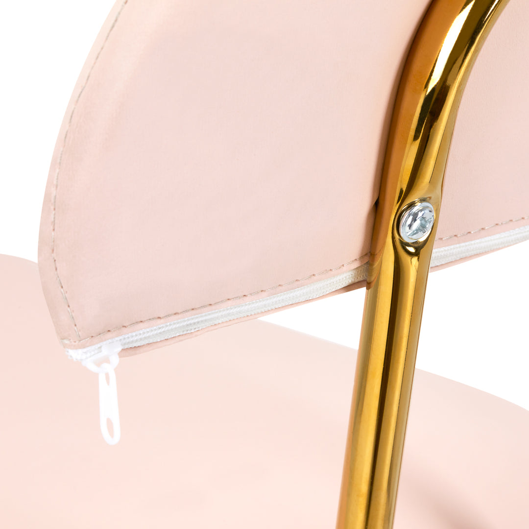 Tabouret Selle avec Dossier Réglable Giovanni 1004 Or-Rose