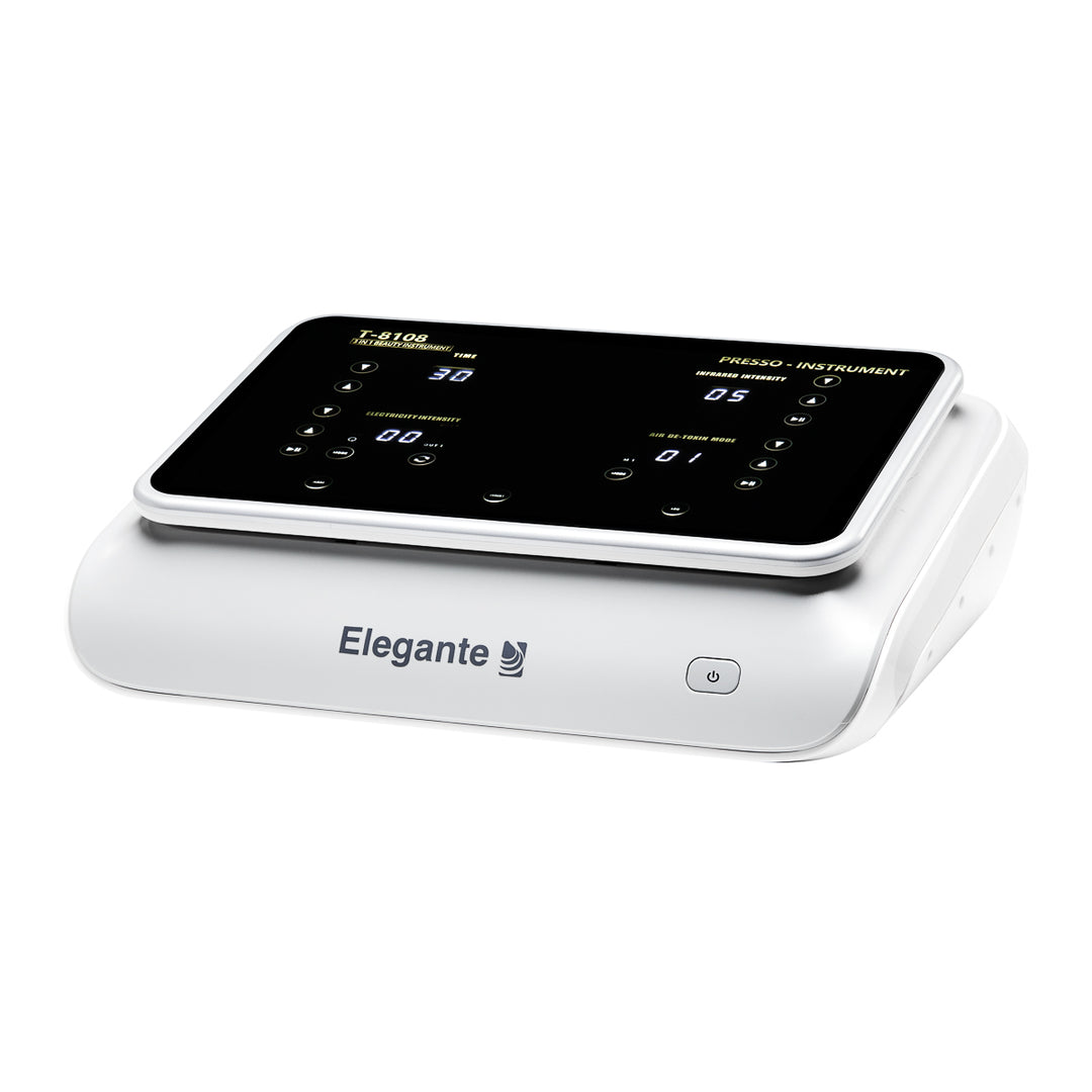 Appareil de Pressothérapie Elegante Platinum T8108 avec Infrarouge et EMS Blanc