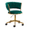 Chaise Pivotante à Roulettes Réglable 4Rico QS-GW01G Velours Vert