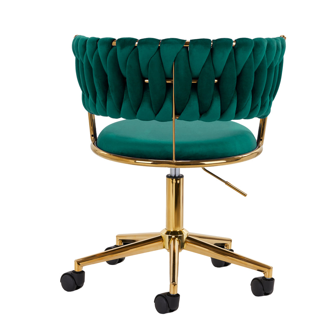 Chaise Pivotante 4Rico QS-GW01G Velours Vert 4