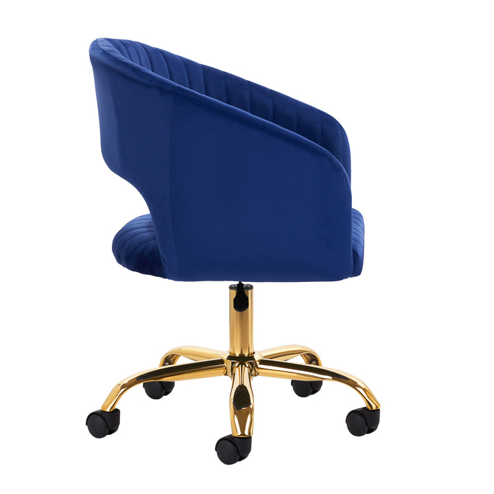 Chaise Pivotante 4Rico QS-OF212G Velours Bleu 3