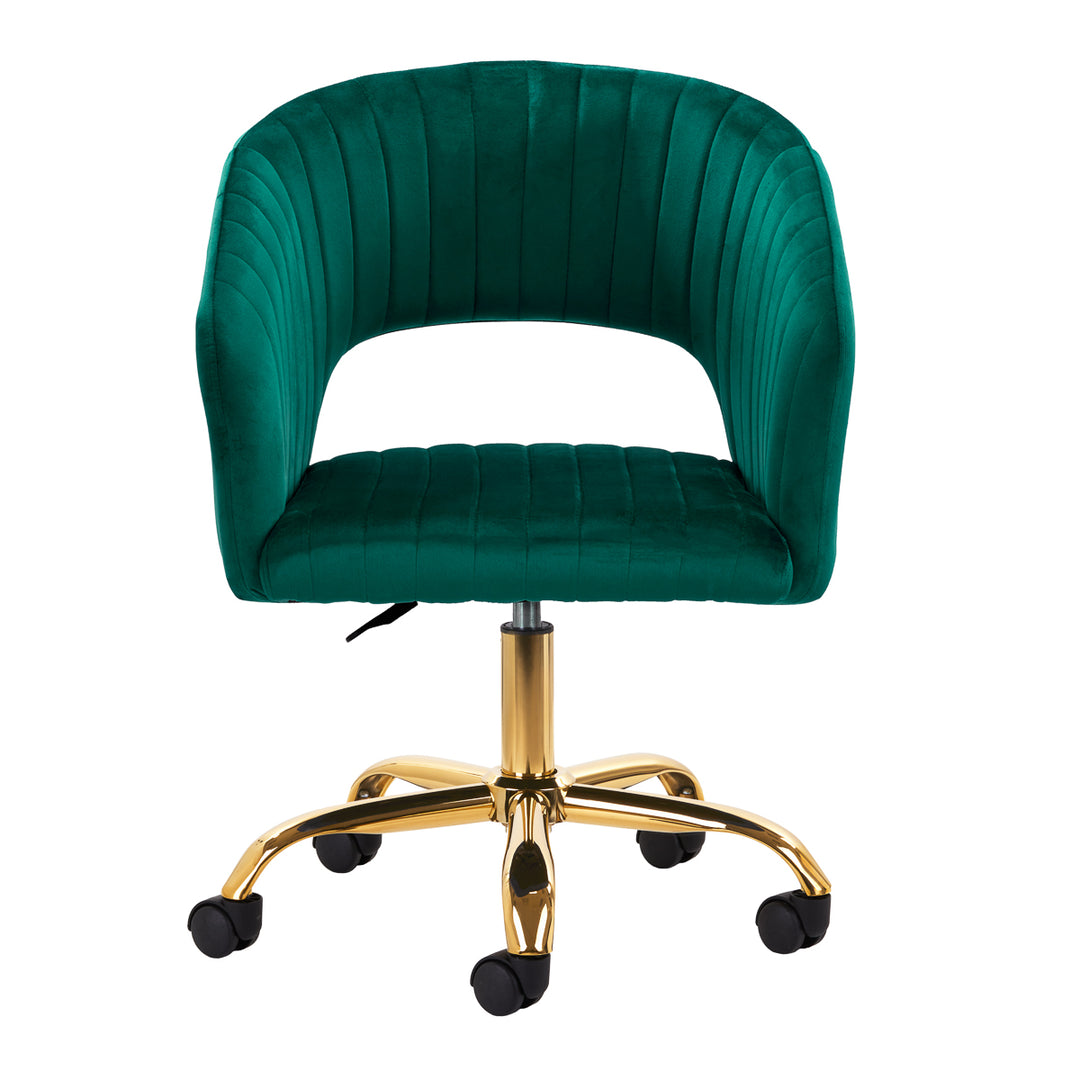 Chaise Pivotante 4Rico QS-OF212G Velours Vert 2