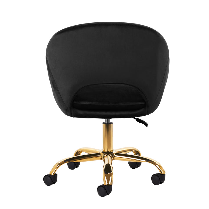 Chaise Pivotante 4Rico QS-MF18G Velours Noir 4