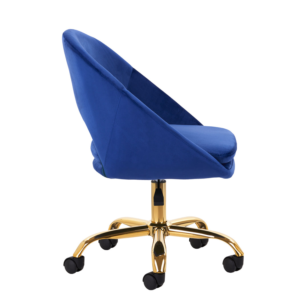 Chaise Pivotante 4Rico QS-MF18G Velours Bleu 3