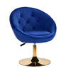 Chaise Pivotante 4Rico QS-BL12B Velours Bleu