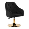 Chaise Pivotante 4Rico QS-BL14G Velours Noir