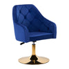 Chaise Pivotante 4Rico QS-BL14G Velours Bleu