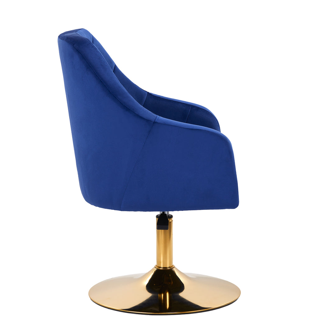 Chaise Pivotante 4Rico QS-BL14G Velours Bleu 3