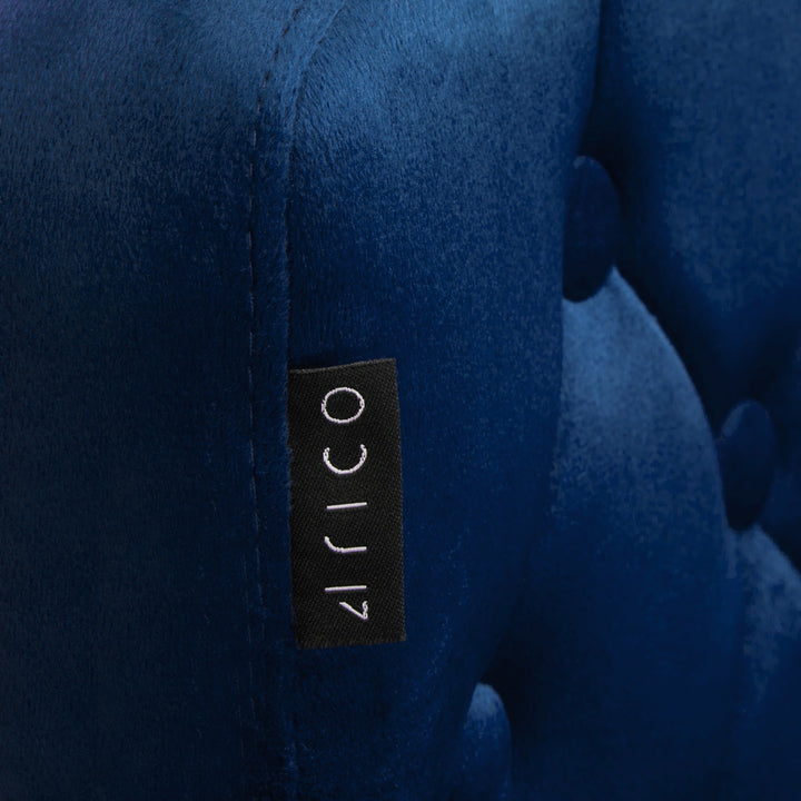 Chaise en Velours à Roulettes Réglable 4Rico QS-OF213G Or Bleu - image 9